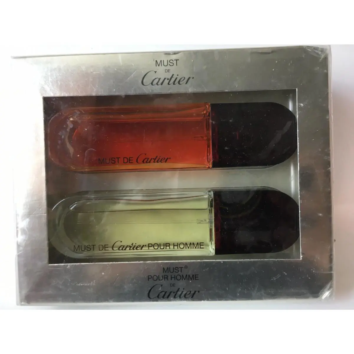 Must de Cartier 2 Pieces Edt Spray Men Women 1oz Each Vintage