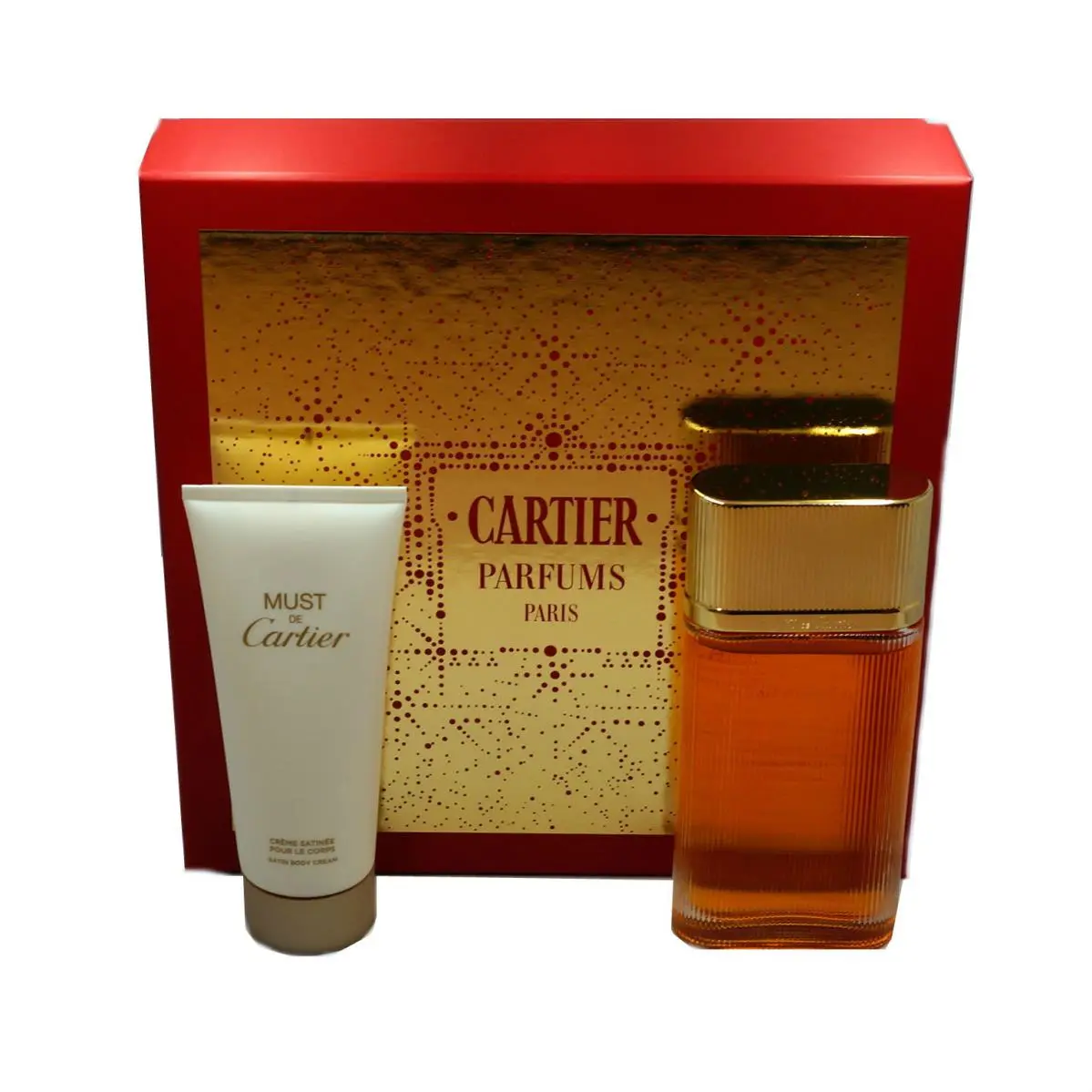 Must DE  Gold 2PC Gift Set with Eau DE Parfum Natural Spray 100ML by Cartier