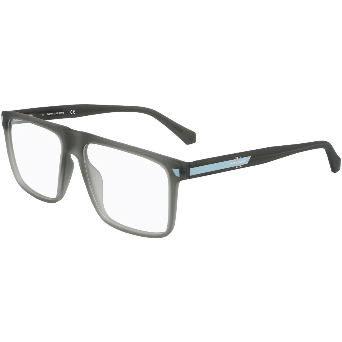 Jeans Men`s Tall Square Eyeglass Frame - CKJ21611 Gray/Clear (050) by Calvin Klein