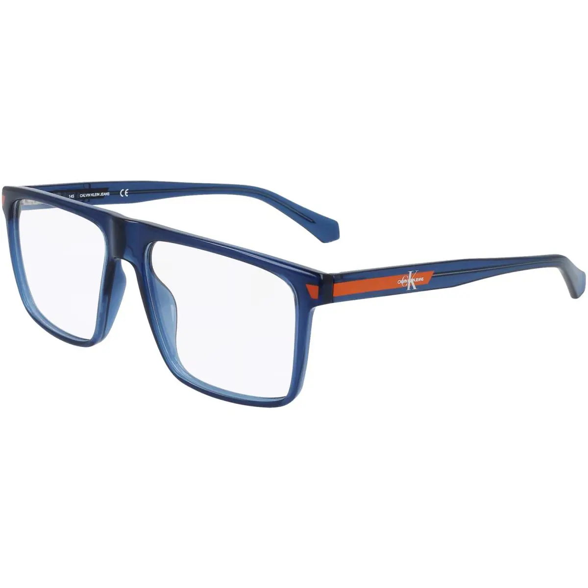 Jeans Men`s Tall Square Eyeglass Frame - CKJ21611 Navy/Clear (405) by Calvin Klein