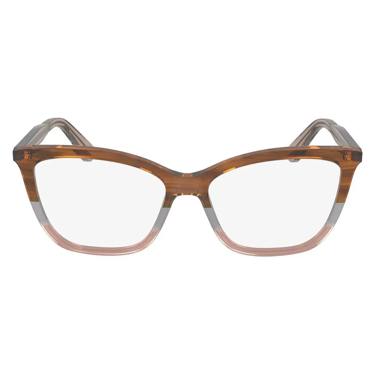 Calvin Klein Cko Eyeglasses Striped Brown/gray/rose 53mm