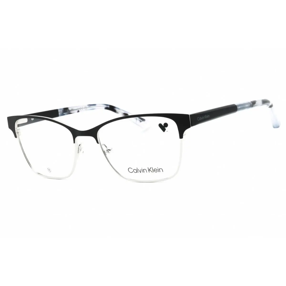 Calvin Klein Women`s Eyeglasses Black Metal Cat Eye Full Rim Frame CK23107 001