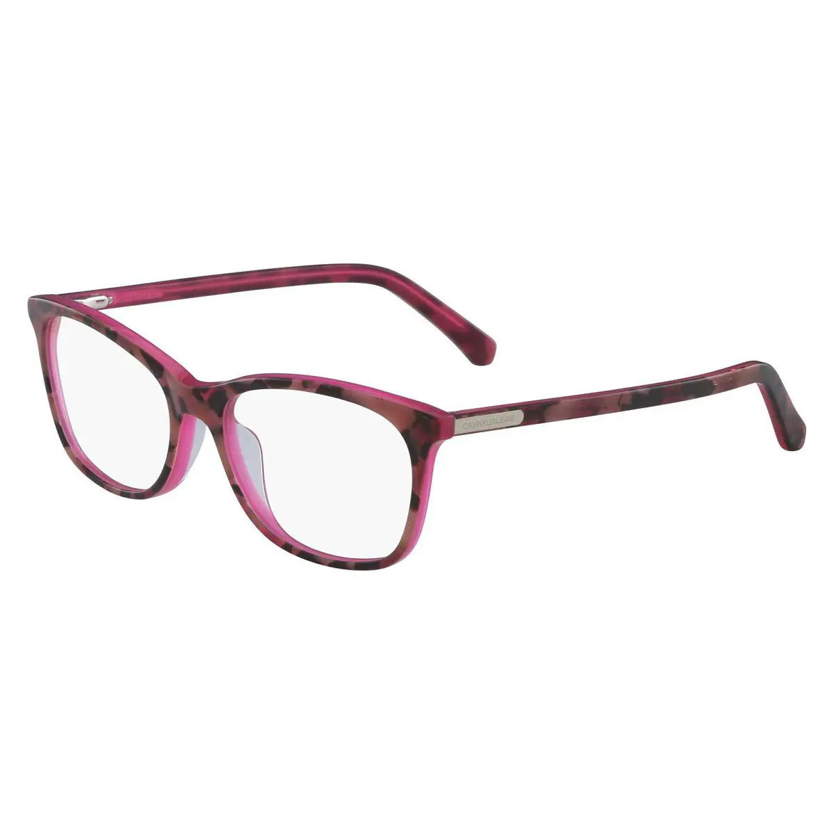 Calvin Klein CKJ303 Eyeglasses Pink Tortoise Rectangle 53mm - Frame: Pink Tortoise, Lens: Demo