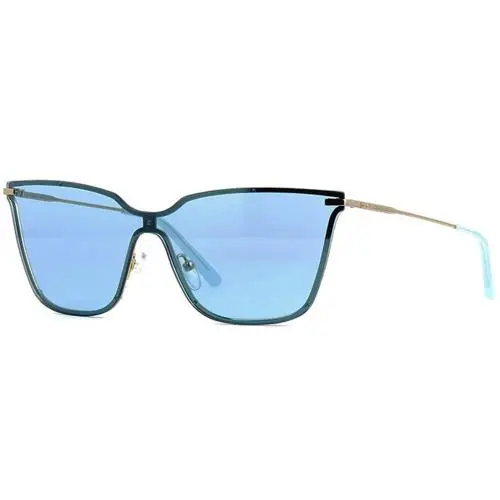 CK18115S-448 Women`s Gold-tone Sunglasses Blue Lens by Calvin Klein