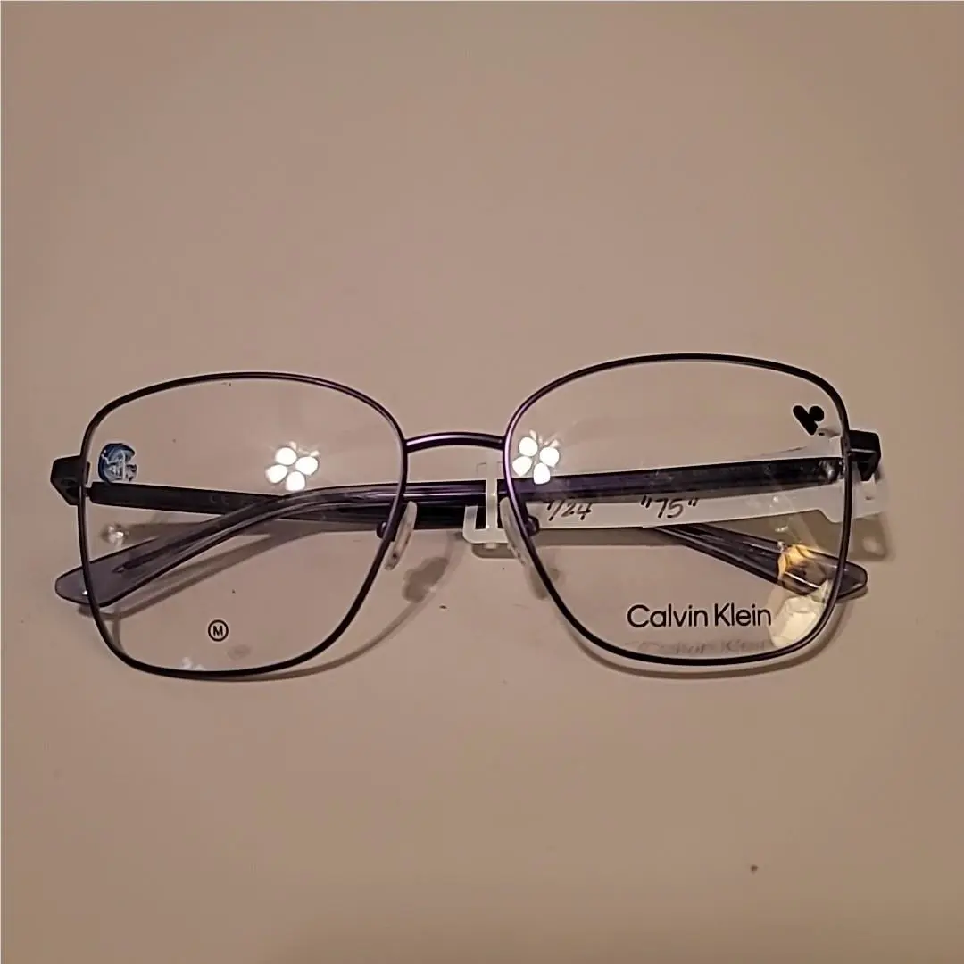 Calvin Klein Eyeglass Plum Butterfly Metal Frame CK23128 445 Demo Lens 55-10-140