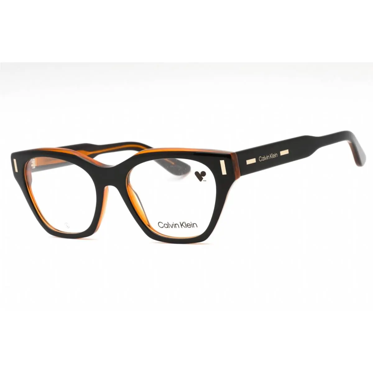 Calvin Klein CK23518 002 Eyeglasses Black Frame Clear Demo Lenses 52mm
