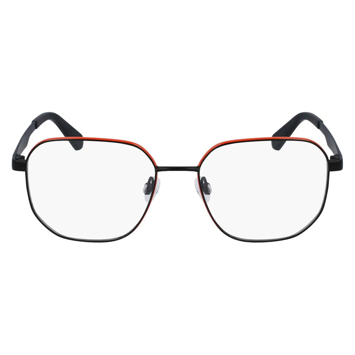 Calvin Klein Ckj Eyeglasses Unisex Matte Black/orange 53mm