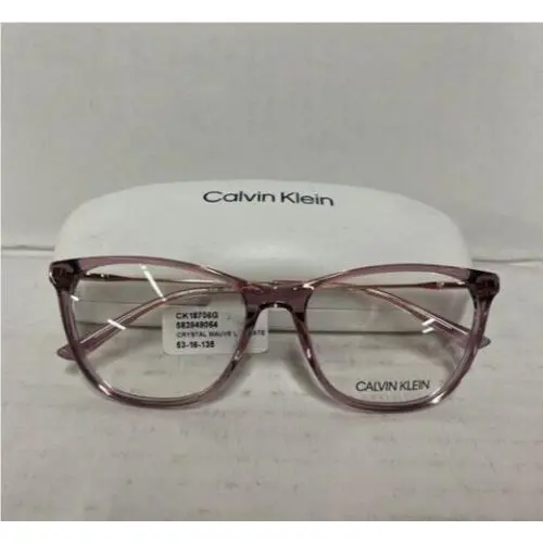 Calvin Klein CK18706 Womens Eyeglasses In Crystal Mauve Laminate 53-16-135