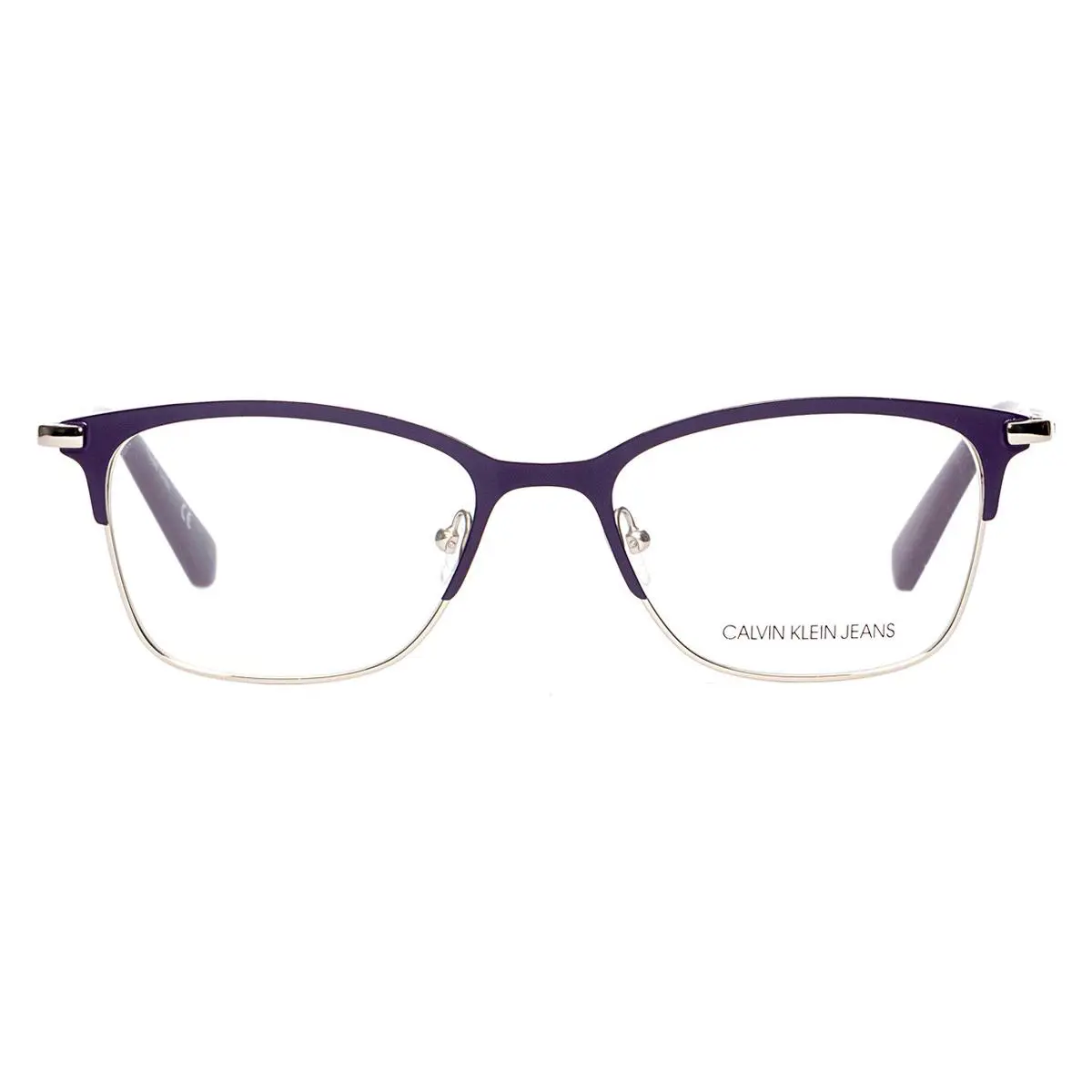 Calvin Klein CKJ19312 Eyeglasses Satin Purple Rectangle 50mm