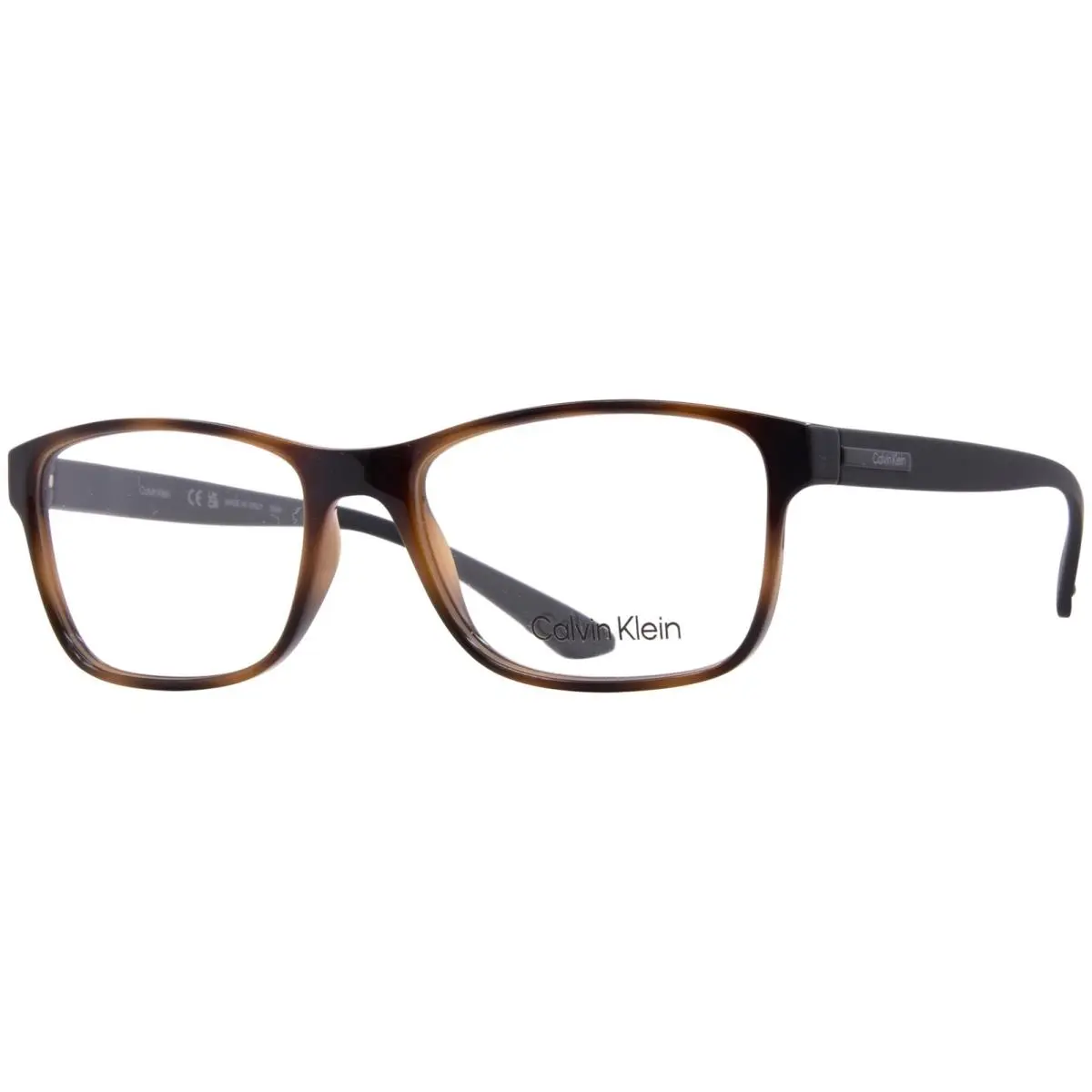 CK23526 236 Eyeglasses Men`s Havana/black Full Rim Rectangle 54mm by Calvin Klein