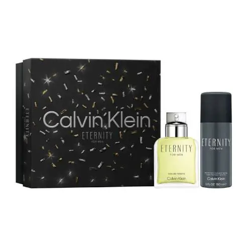 Eternity by Calvin Klein 2pc Gift Set 3.3 oz Edt + 5.0 Deodorant Spray Men