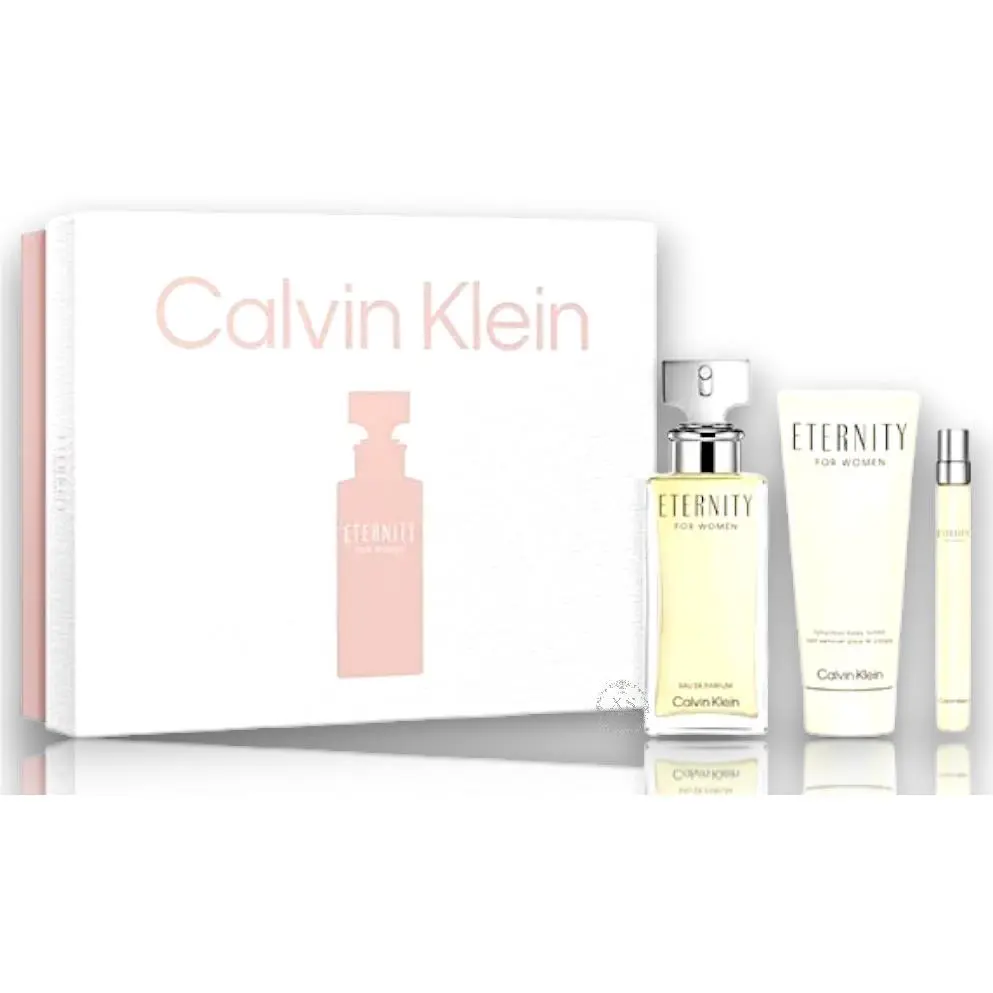Calvin Klein Eternity For Women 3Pc Set 3.3oz Edp+body Lotion+natural Spray