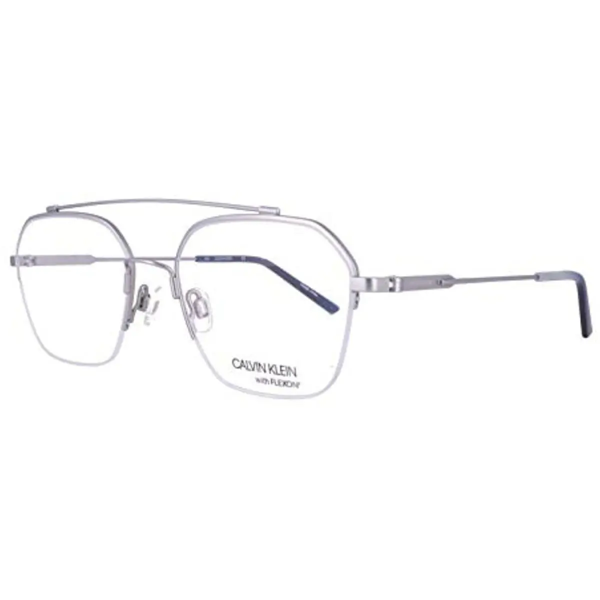 Calvin Klein Flexon CK19143F 045 Satin Silver Eyeglasses 53mm with CK Case