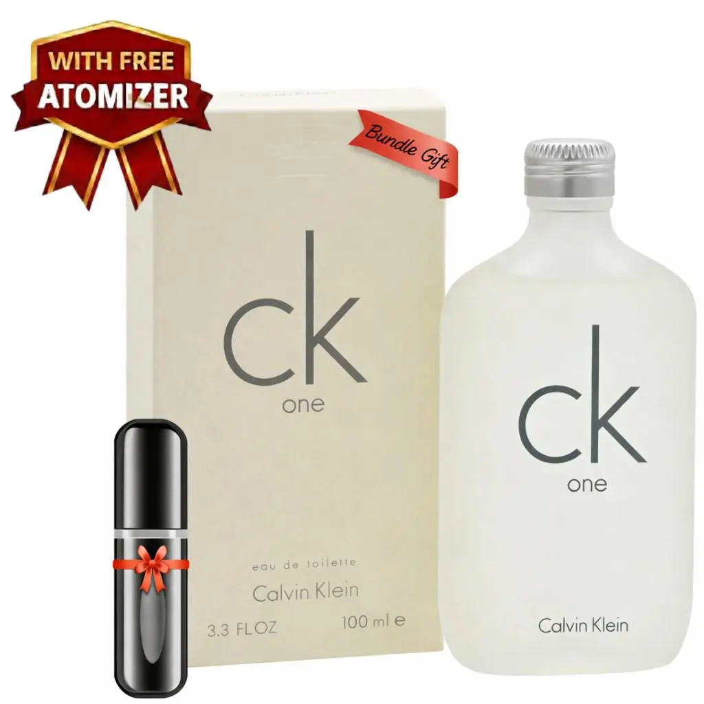 Ck One by Calvin Klein Cologne Perfume 3.4 oz with Free Atomizer
