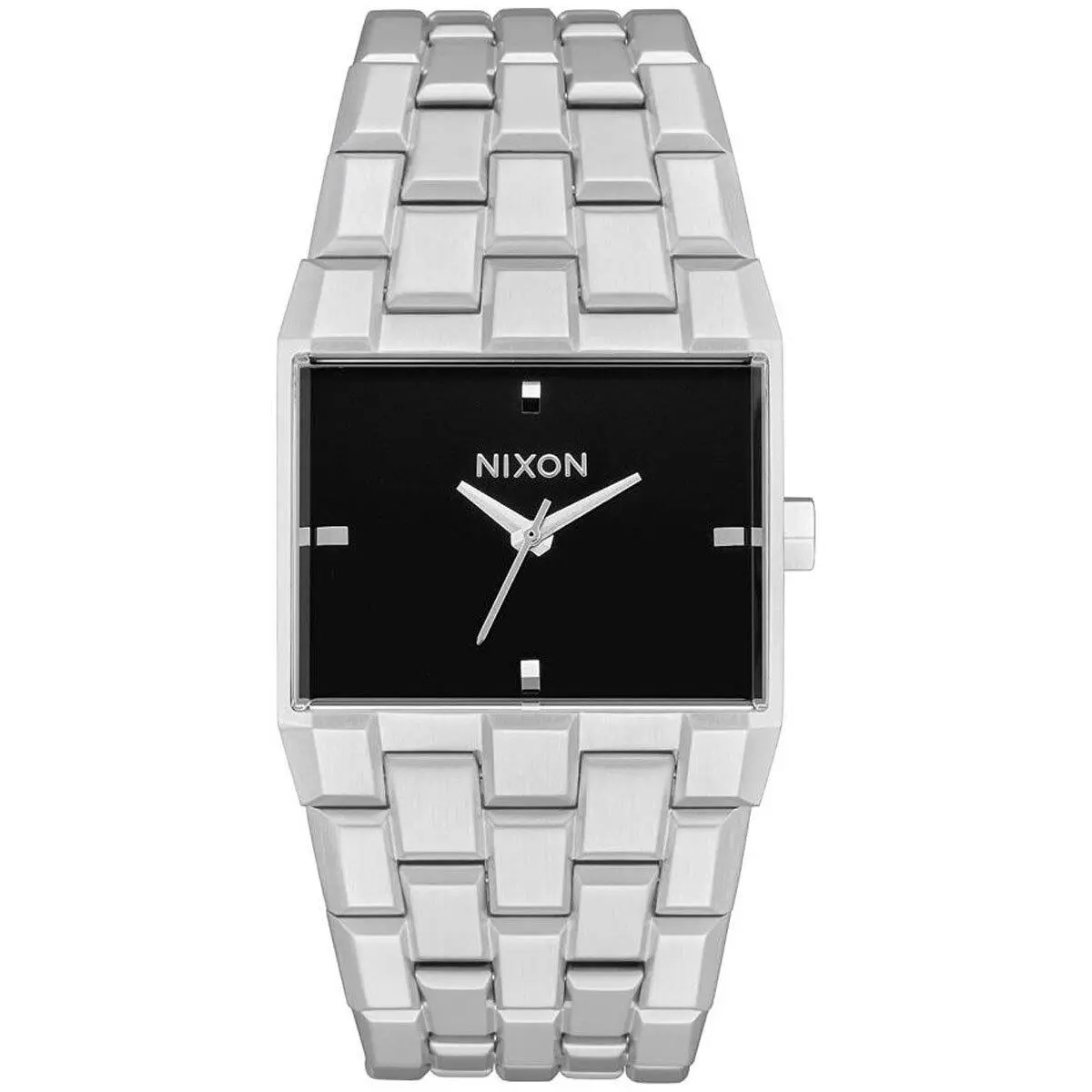 Nixon Women`s Watch Ticket Quartz Black Dial Silver Tone Bracelet A1262625
