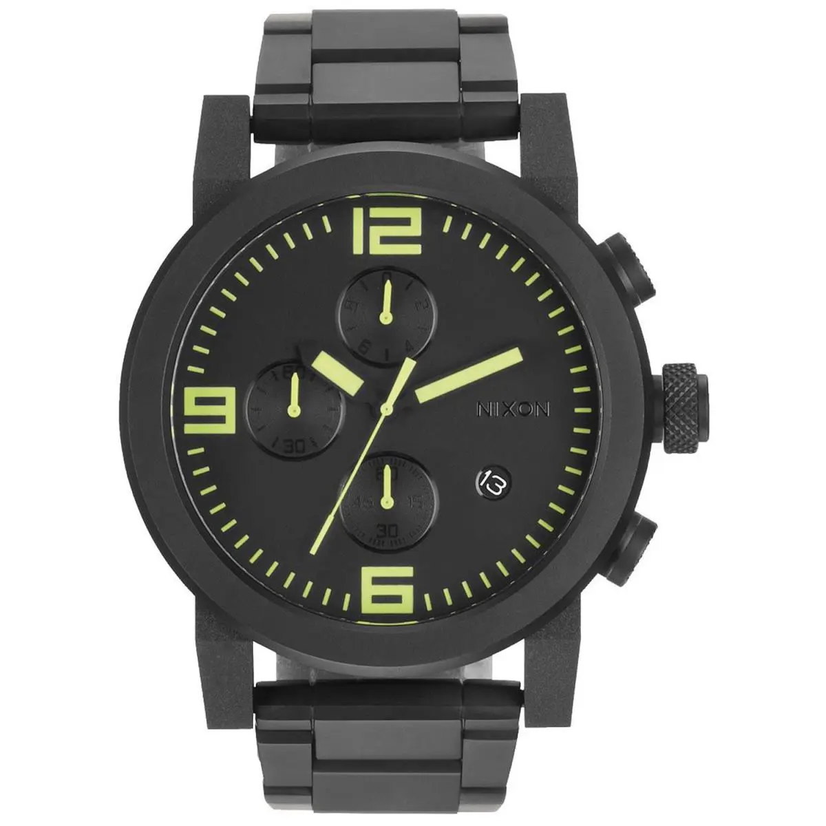 Men`s The Ride SS Black Dial Watch - A347-1256 by Nixon