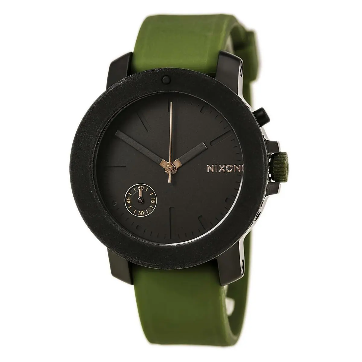 Nixon A3171089 Women`s The Raider Black Dial Green Strap Watch - Black