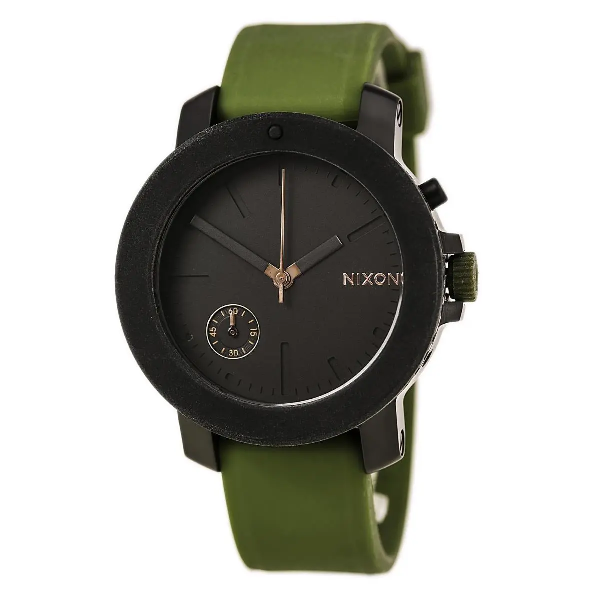 Women`s The Raider Watch Chrono Black Dial Green Silicone Strap A3171089 by Nixon