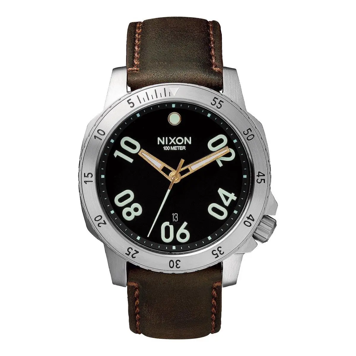 Ranger Leather Watch Black / Brown Quartz Analog A508 019 by Nixon