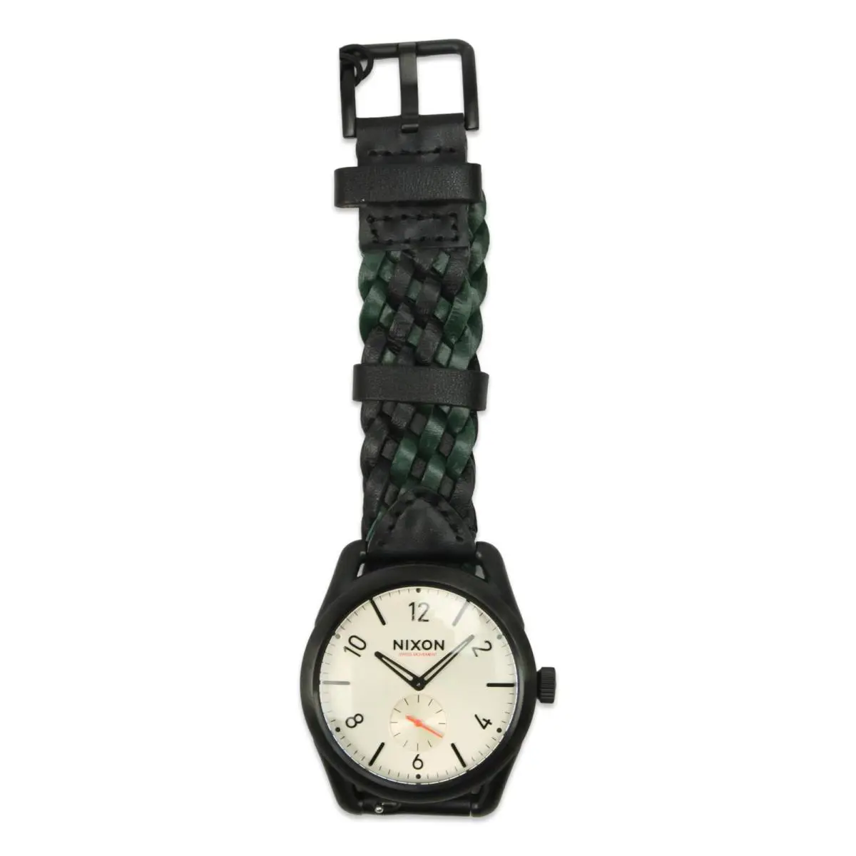 C39 Woven Leather Watch Black Forest OS by Nixon