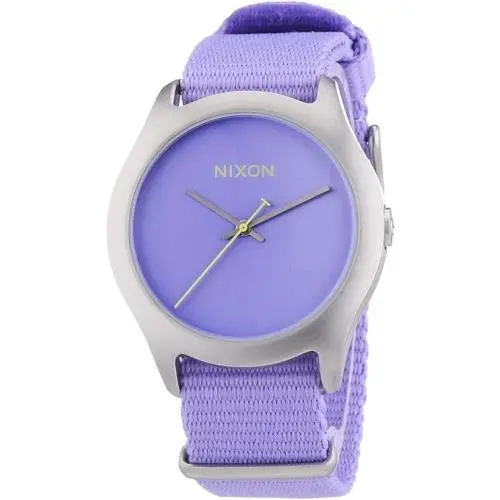 Condition Nixon The Mod Purple Textile Steel Case Womens Watch A3481366-00