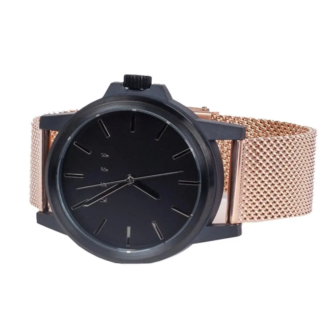 Nixon Neff Carbine Mesh Watch RS Gd/bk/bk GY Men`s 22MM Water Resistant