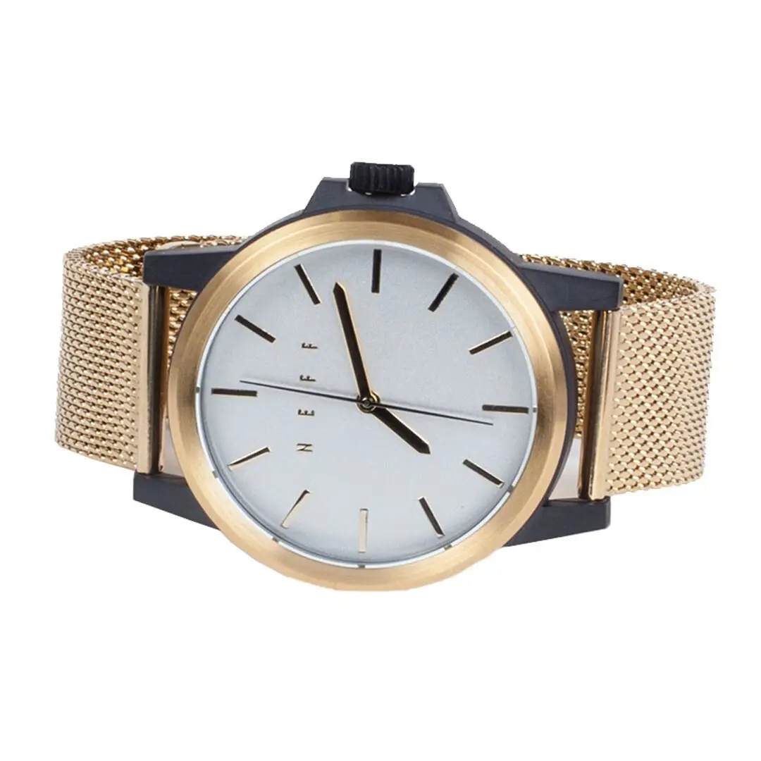 Neff Carbine Mesh Watch Gold/black/white Men`s 22MM Water Resistant by Nixon