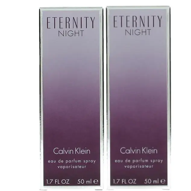 Women Eternity Night by Calvin Klein 1.7 oz + 1.7 oz 2 Pcs Edp