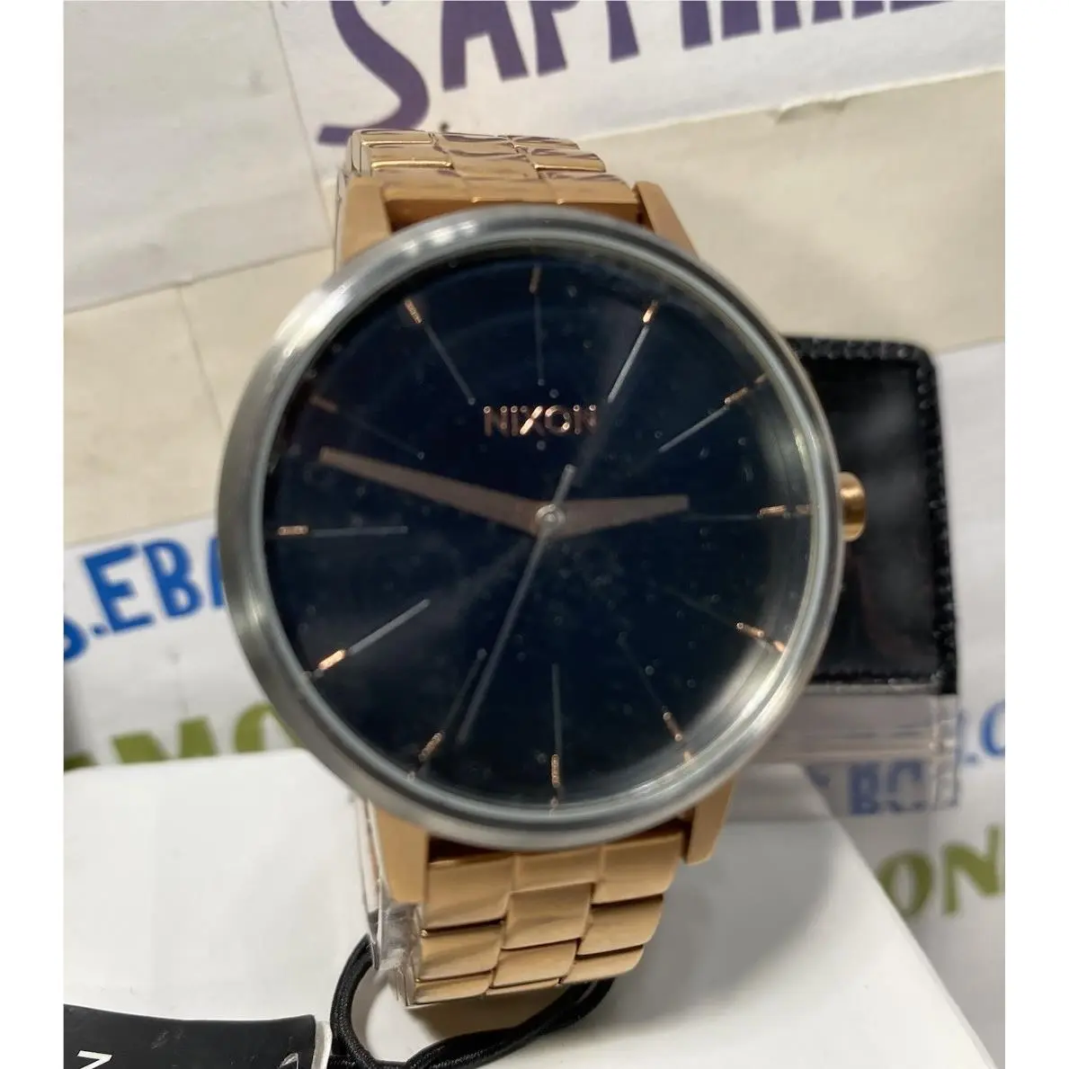 Kensington Rose Gold / Black Sunray Unisex Watch A099 2361-00 by Nixon