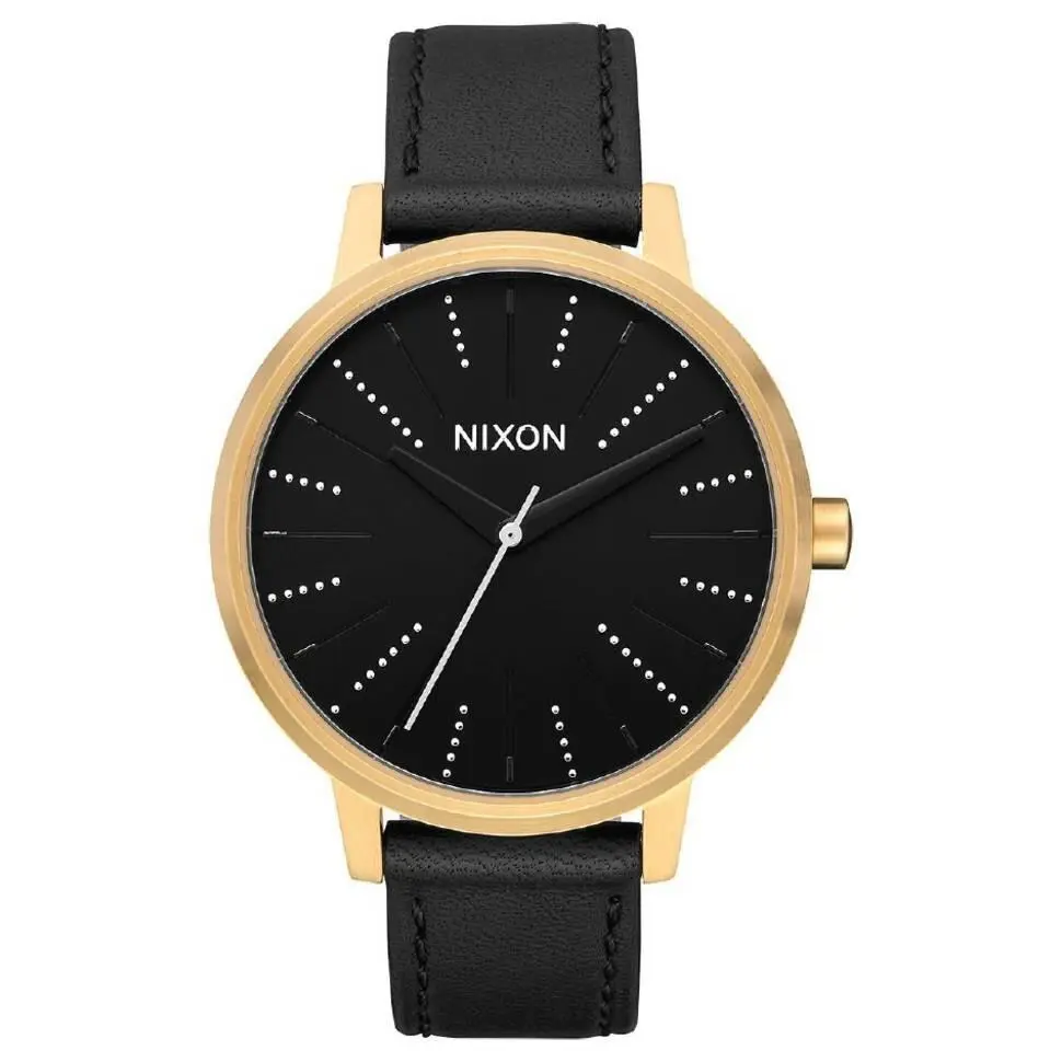 Condition Nixon Kensington Leather Gold/black/silver Womens Watch A1082879