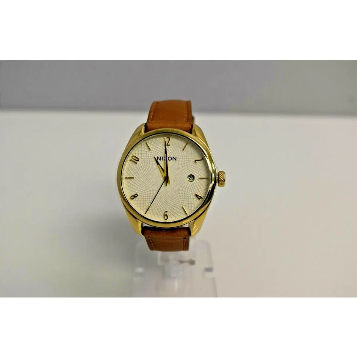 Nixon The Bullet Leather YG SS Brown Leather A4731425-00 Watch