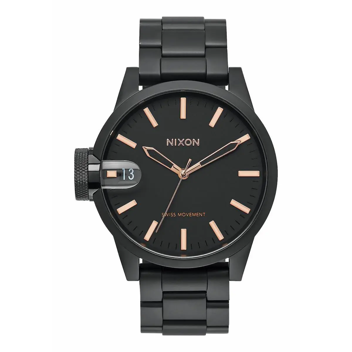 Nixon The Chronicle Black-tone Dial Stainless Steel Quartz Men`s Watch A441-957