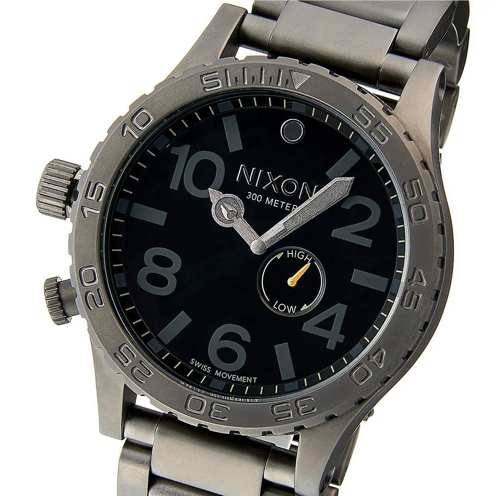 Nixon 51-30 Black Dial Stainless Steel Quartz Mens Watch A057-680