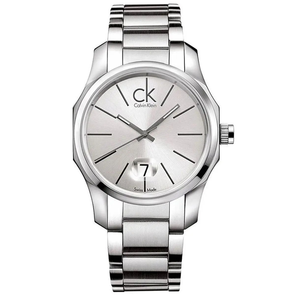 Calvin Klein Men`s Biz Silver Dial Watch - K7741126