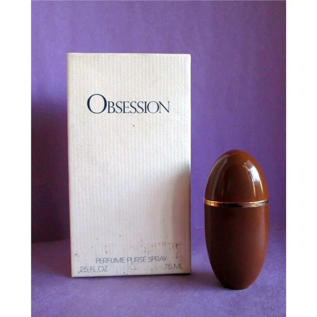 Calvin Klein Vintage Obsession Pure Perfume .25 oz 7ml Formula Worn Box