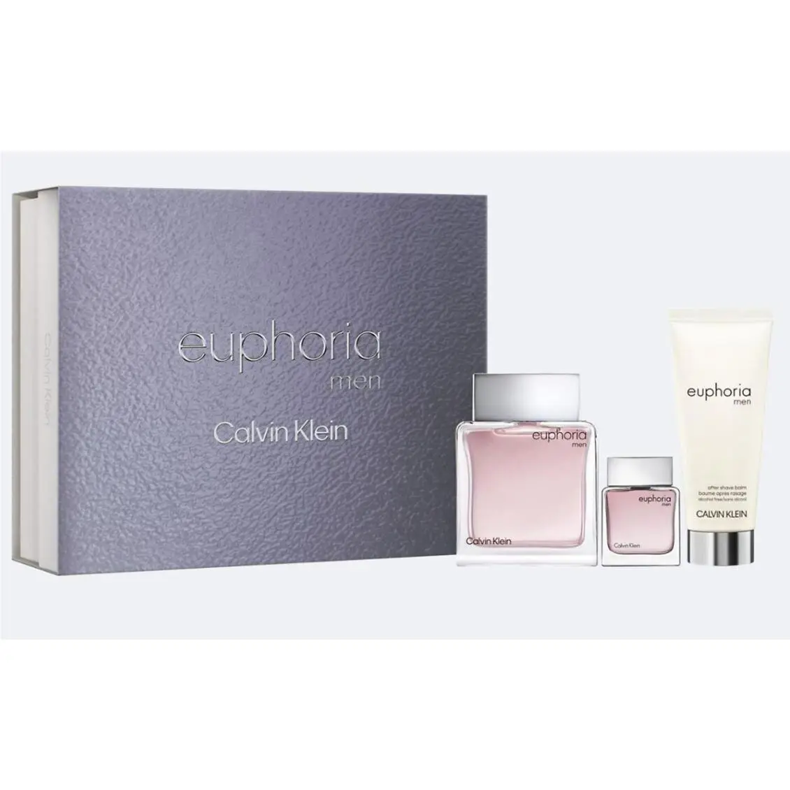 Euphoria by Calvin Klein For Men 3 Pcs Gift Set 3.3 oz Edt + After Shave + Mini