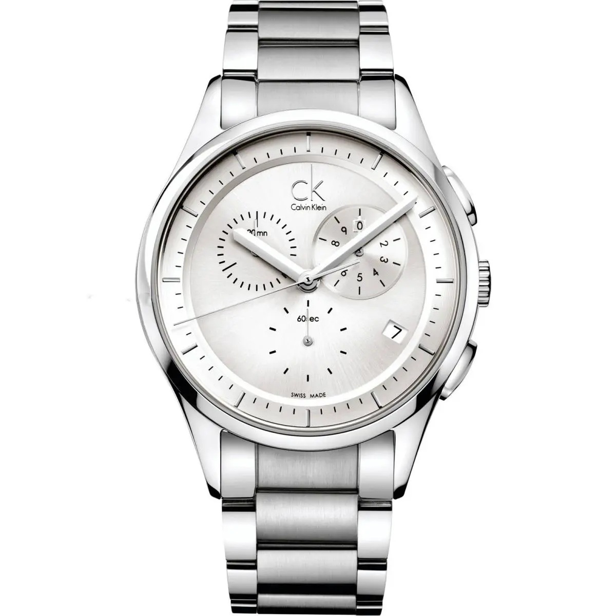 CK Calvin Klein K2A27120 Swiss Made Chronograph Watch Basic