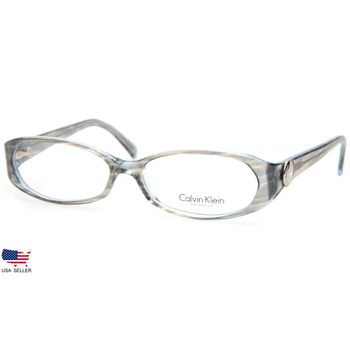 Calvin Klein CK 833 062 Clear Blue Fade Silver Eyeglasses 53-15-130mm Italy