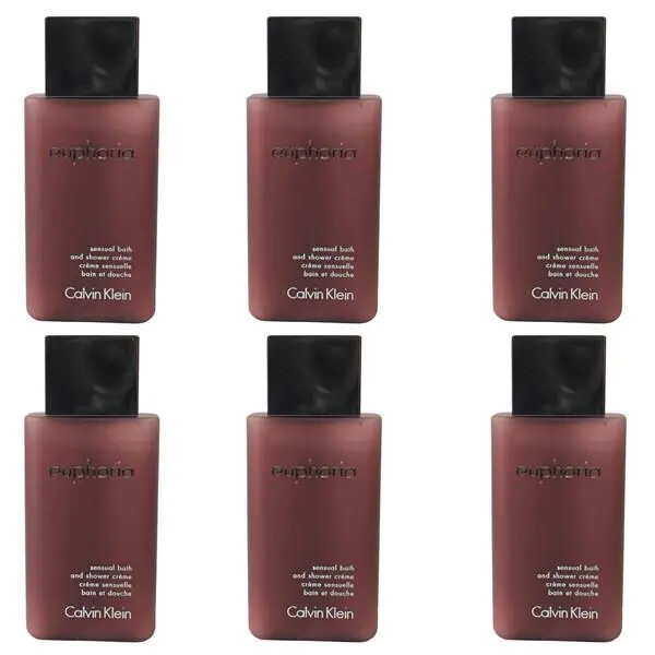 Euphoria by Calvin Klein For Women Combo: Bath Shower Creme 19.8oz 6x 3.3oz