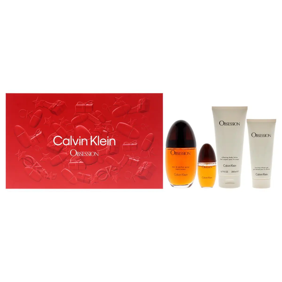3 Pack Obsession by Calvin Klein For Women - 4 Pc Gift Set