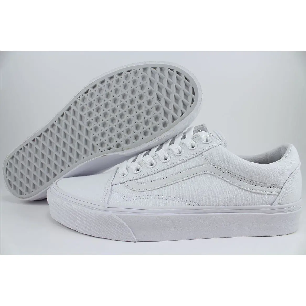 Vans shoes - Old Skool - Old Skool - White, Full way: True White (Triple White Mono) 8
