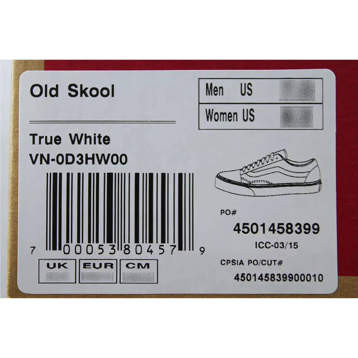 Vans shoes - Old Skool - Old Skool - White, Full way: True White (Triple White Mono) 7