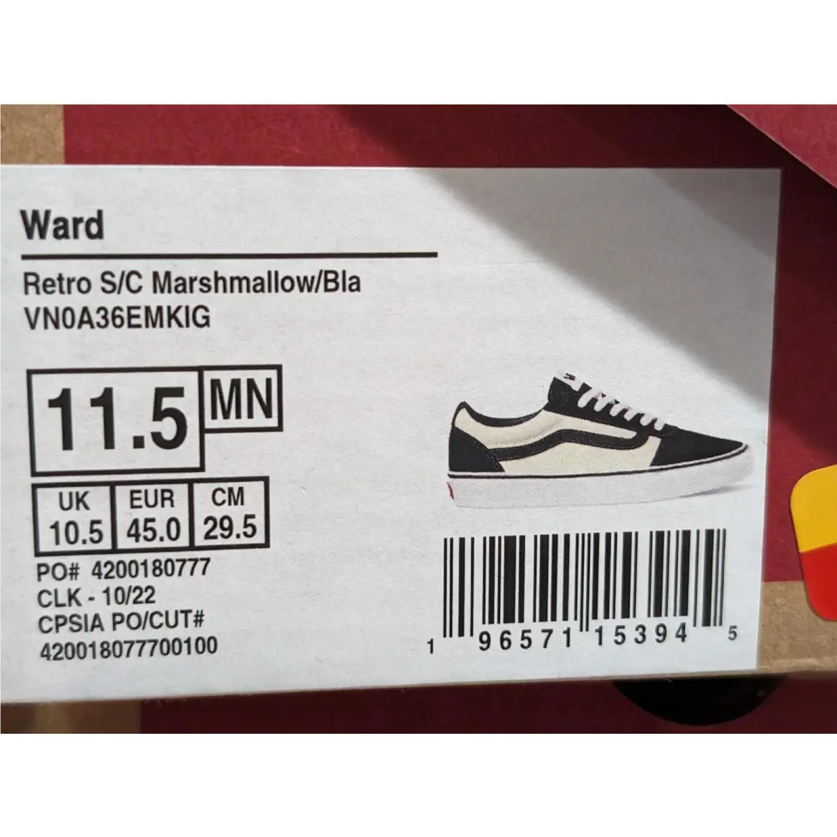Vans shoes - VANS Ward - Ward - VN0A36EMKIG - Marshmallow/Black 7
