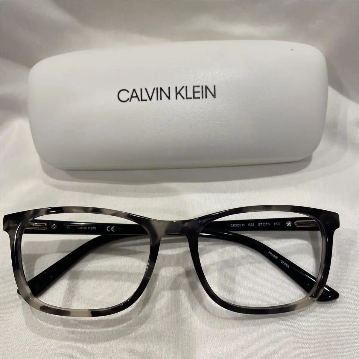 Calvin Klein CK 20511 022 Grey Tortoise Eyeglasses 57 18-150 with CK Case