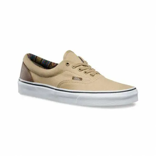 Vans Era Casual Skate Shoes - (Indo Pacific) Khaki/True White