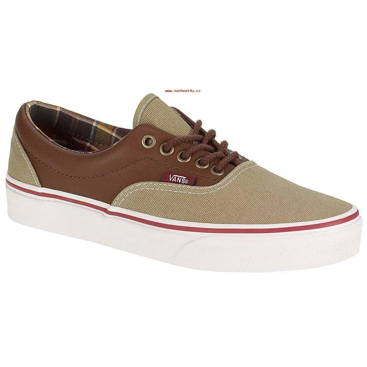 Vans Era Canvas Leather Skate Shoes - Coriander/Potting Soil