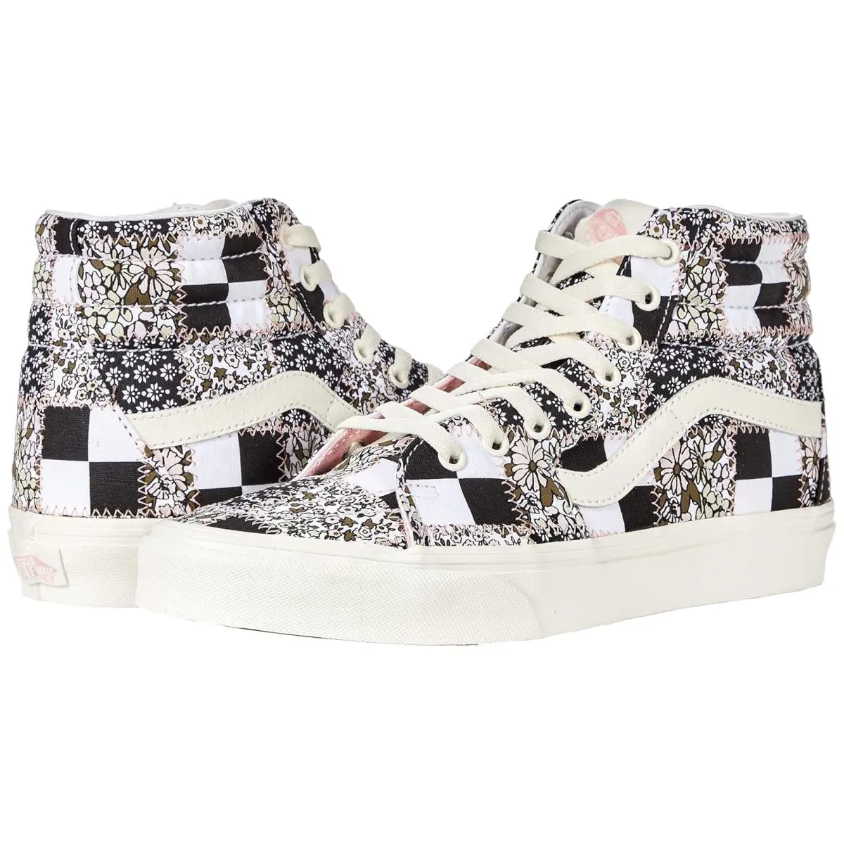 Unisex Sneakers Athletic Shoes Vans SK8-Hi (Patchwork Floral) Multi/Marshmallow