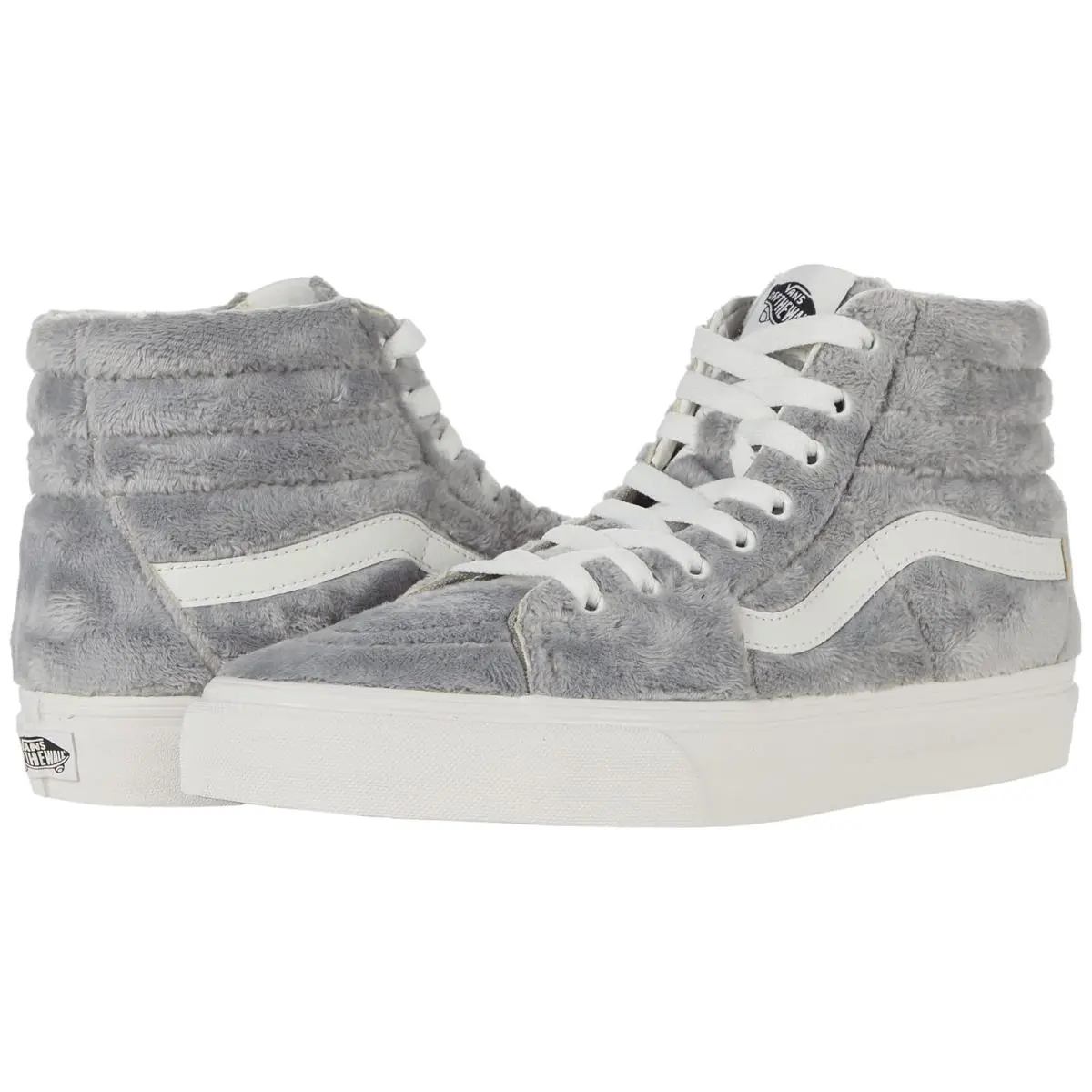 Unisex Sneakers Athletic Shoes Vans SK8-Hi (Sherpa) Drizzle/Blanc-De-Blanc