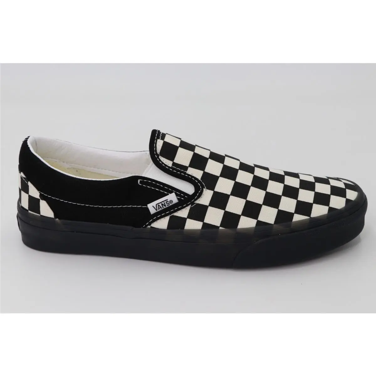 Slipon Classic Sneakers Unisex Canvas Shoes All Colors Men`s/women`s Checker White Black by Vans