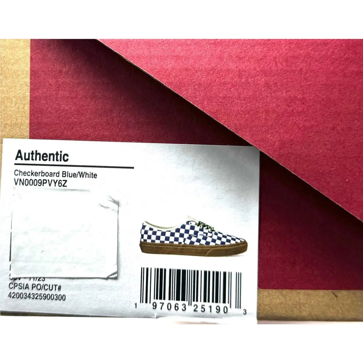 Vans shoes - VANS Authentic Canvas - Authentic Canvas - VN0009PVY6Z - Blue/White 7